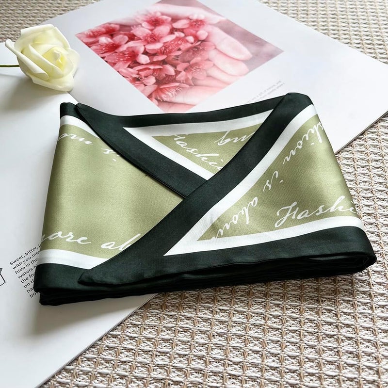 FONYVE Silk Head Scarf for Hair Fashion Headwrap for Women Lightweight Neck Tie - Image 4